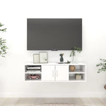 Wall Shelf White 102x30x29 cm Engineered Wood 806256
