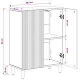 Bathroom Storage Cainet ARNHEM Smoked Oak 59.5 x 31 x 80 cm 896620