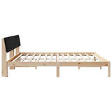 Bed frame Brown and black 200 x 200 cm Solid pine wood 3394350