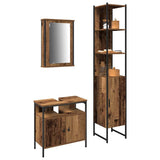 Bathroom Furniture Set with Door 3 pcs Old wood Engineered wood 3332555