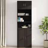 Wall Cabinet Black 70x42.5x40 cm Engineered Wood 846118