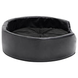 Dog Bed Black 69x59x19 cm Plush and Faux Leather 171261