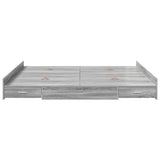 Storage Bed Frame Grey sonoma 180 x 200 cm Engineered wood 3335274