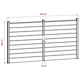 Fence Set 353 x 186 cm WPC and Aluminium Grey 3429394