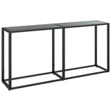 Console Table Black Tempered glass 160x35x75.5cm Simple 331679