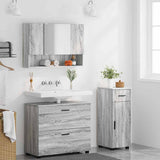 Bathroom Furniture Set with Drawer with Shelf 3 pcs Grey Sonoma 3393039