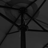 Garden Parasol with Aluminium Pole 460x270 cm Anthracite 44869