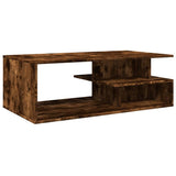 Coffee Table Smoked Oak 102x55x35 cm Engineered Wood 848014