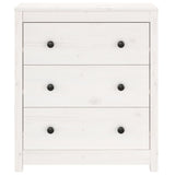 Sideboard White 70x35x80 cm Solid Wood Pine 813735