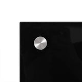 Kitchen Backsplash Black 90 x 60 cm Tempered Glass 249489