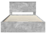 Bed Frame with Drawer Concrete Grey 100 x 200 cm Engineer Wood 3411148