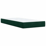 Box Spring Bed with Mattress Dark Green 90x200 cm Velvet 3286213