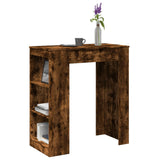 ZNTS Bar Table with Racks Smoked Oak 95x47x103.5 cm Engineered Wood 854386