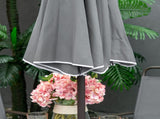 6 Piece Garden Dining Set with Umbrella, Outdoor Dining Sets with Parasol, 4 Folding Dining Chairs & T3398P311642