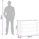 Garden Raised Bed Brown 100 x 30 x 72 cm 42039027