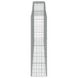 Arched Gabion Baskets 4 pcs 400x50x180/200 cm Galvanised Iron 3147050