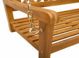 Garden Swing Bench 2 -Seater 110 x 56 x 58 cm Solid Acacia Wood 42028086