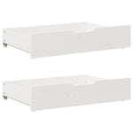Bed Frame without Mattress White 90x200 cm Solid Wood Pine 3301759