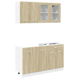 4 Piece Kitchen Cabinet Set Lyon Sonoma Oak Engineered Wood 3307657