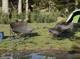 Camping Chairs with Pocket Foldable 2 pcs Grey 366550