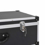 91855 CD Case for 80 CDs Aluminium ABS Black