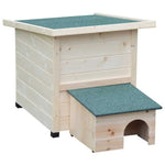 ZNTS @pet Hedgehog House XL 53x65x52cm Wood White 447626