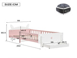 Wooden bed, Rabbit-Shaped Bed Frame, 3ft single bed 90190cm, Storage bed, Sturdy bed slats,With a N604P499973P