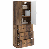 Cabinet Set 2 pcs Old Wood 66 x 34.5 x 87 cm Engineered Wood 3416806