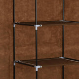 Wardrobe with Compartments and Rods Brown 150x45x175 cm Fabric 282454