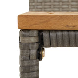 3 Piece Garden Bar Set Grey Poly Rattan&Solid Wood Acacia 3187707