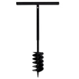 Ground Drill with Handle Auger Bit 150 mm Three Spirals Steel Black 141026