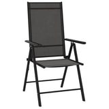 Garden Dining Set Black Powder-coated aluminium, WPC, Textilene 3200603