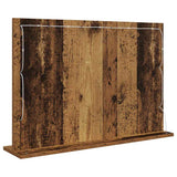 Vanity Mirror Rectangular with Mirror Old Wood 80 x 55 x 18 cm 868299