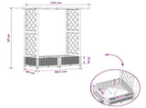 Raised Bed with Trellis and Roof Brown 122.5 x 40 x 123 cm PP 42032515