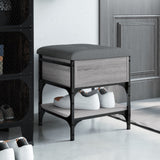Shoe Bench Grey Sonoma 42x42x45 cm Engineered Wood 835185