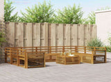 Sofa Sets 10 pcs Natural Solid Acacia Wood 3375529