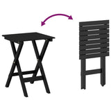 Rocking Chair with Foldable Table Black Solid Wood Poplar 3281255