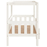 Dog Bed White 95.5x73.5x90 cm Solid Wood Pine 822383