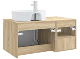Bathroom Furniture Set 2 pcs Sonoma Oak Engineered Wood 3404076