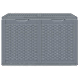 Garden Storage Box Grey PP Rattan 180 L 364060