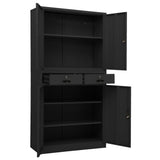 Office Cabinet Anthracite 90x40x180 cm Steel 336420