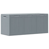 Garden Storage Box 270L Grey PP Wood Look 151235