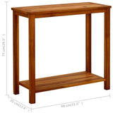 316405 Garden Console Table 80x35x75 cm Solid Acacia Wood