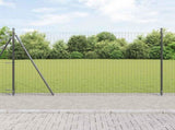 Fence Post 7 pcs Grey Steel 42004312