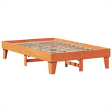 Bed Frame without Mattress Wax Brown 135x190 cm Solid Wood Pine 3308860