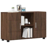 Sideboard with Shelf FLORIN Brown Oak 88.5 x 30.5 x 55.5 cm 880298