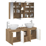 Bathroom Cabinet Set 4 pcs Artisan Oak Engineered Wood 3406502