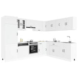 14 Piece Kitchen Cabinet Set Kalmar White Engineered Wood 3314971
