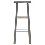 3 Piece Bar Set Wood and Steel Anthracite 284397