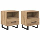 Bedside Cabinet with Drawer 2 pcs Artisan Oak 40 x 35 x 47.5 cm 882089